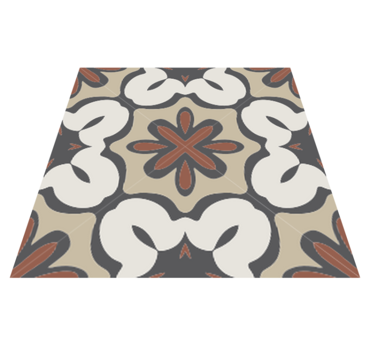 Tapis vinyle cuisine style gracia marron hydraulique - TenStickers