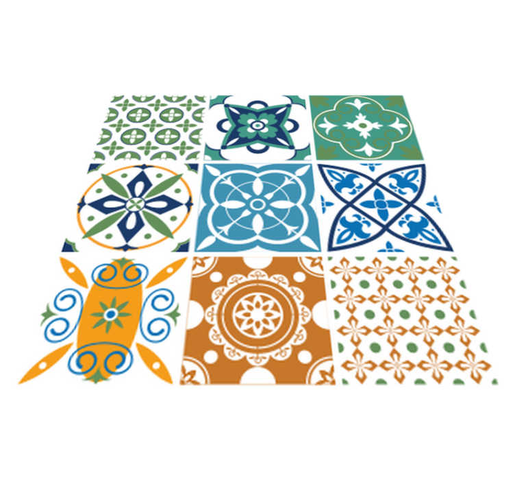 Tapis vinyle cuisine mosaïque de carreaux en porcelaine - TenStickers