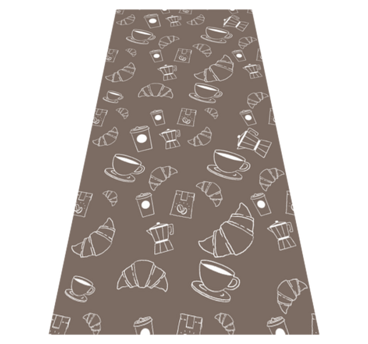 Tapis vinyle cuisine croissant café patron - TenStickers