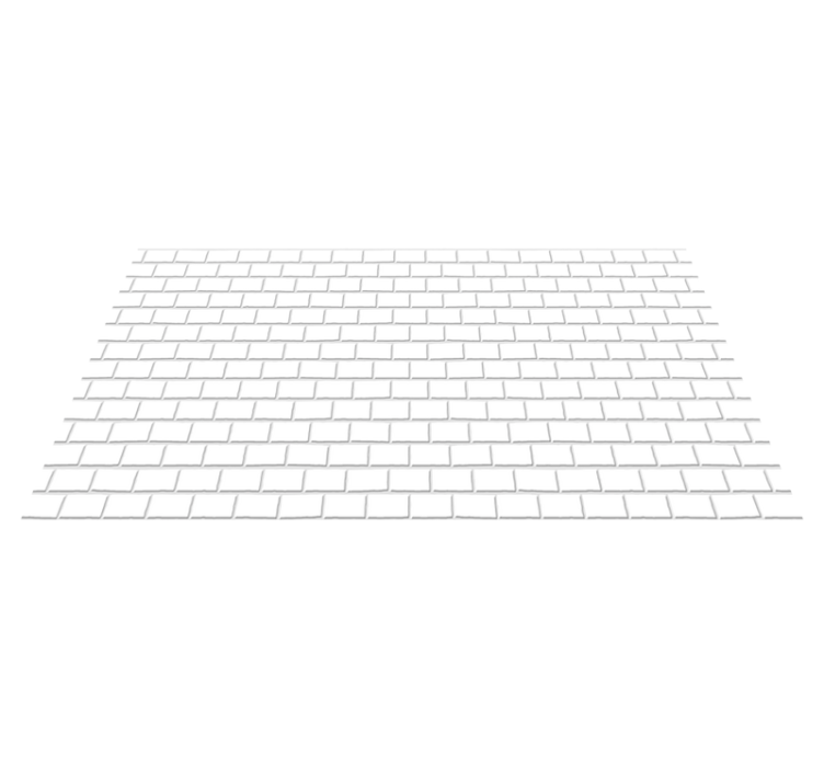 Tapis vinyle cuisine briques blanches - TenStickers