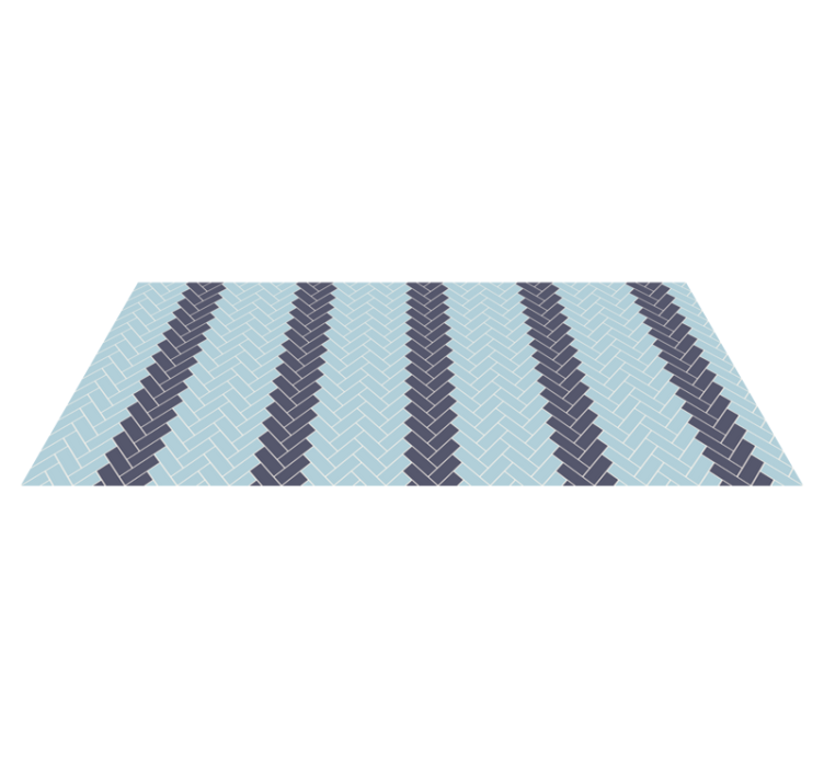 Tapis vinyle cuisine motif chevrons - TenStickers