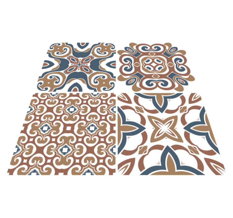 Tapis vinyle cuisine carreaux hydrauliques - TenStickers