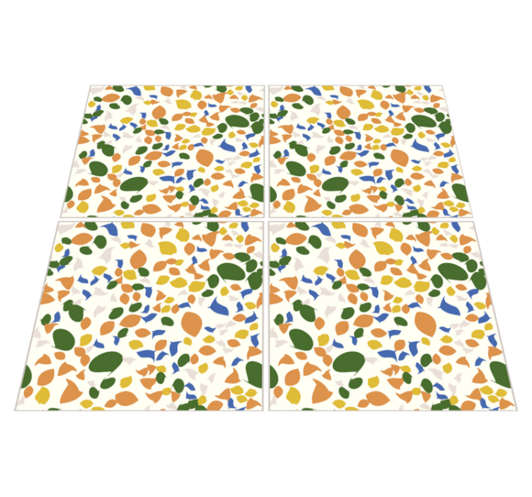 Tapis vinyle cuisine motif terrazzo - TenStickers