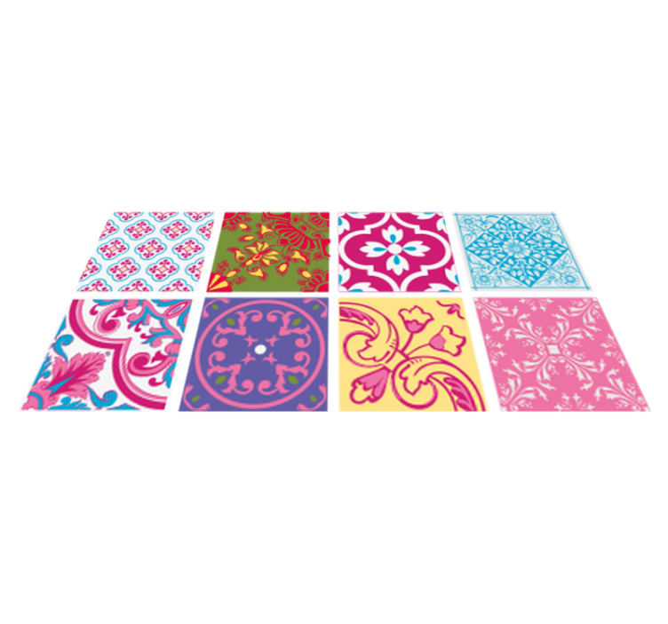 Tapis vinyle cuisine carreaux méditerranéens éclatants - TenStickers