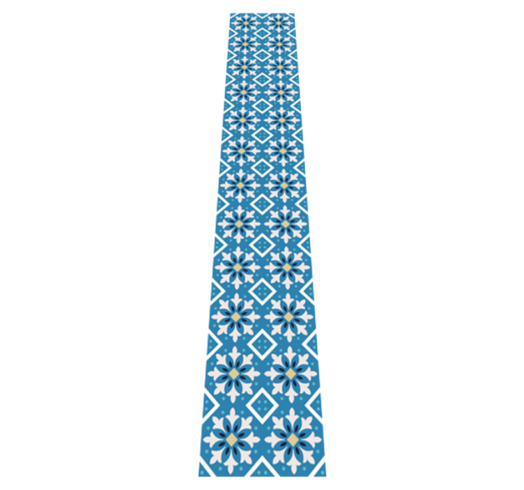 Tapis vinyle cuisine carreaux portugais bleu bébé - TenStickers