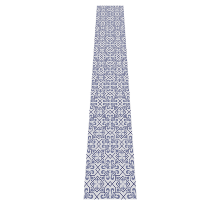 Tapis vinyle cuisine carrelage portugais bleu octogonal - TenStickers