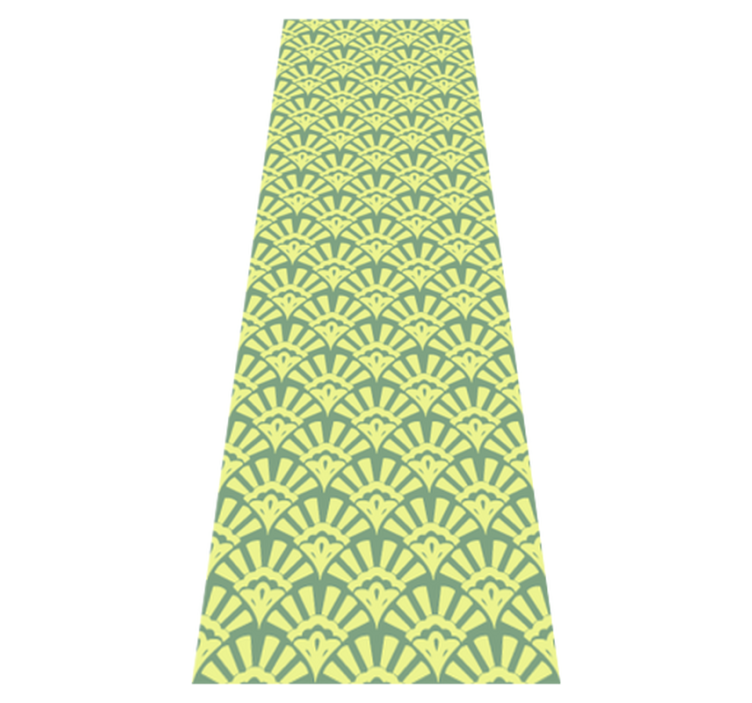 Tapis vinyle cuisine motif années 70 couleur citron - TenStickers