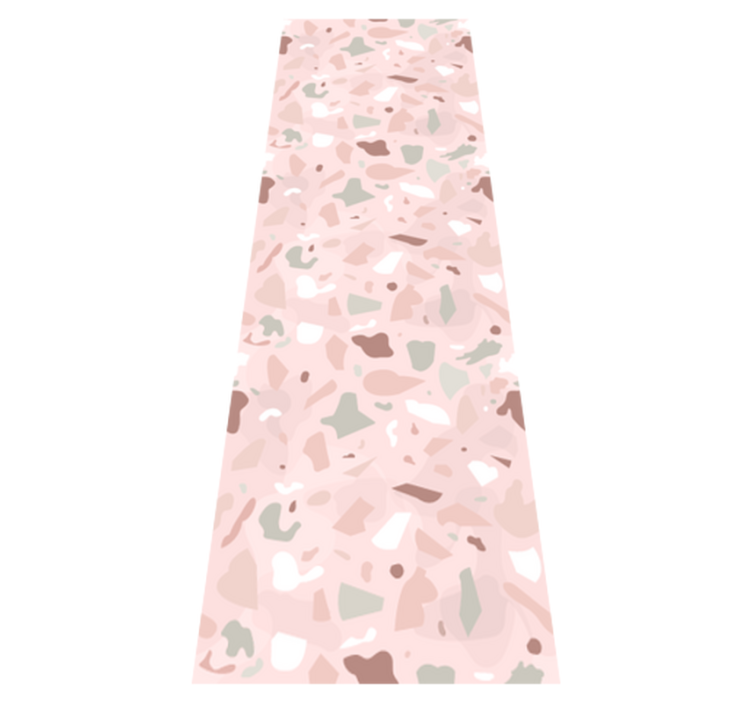 Tapis vinyle cuisine motif terrazzo nuances roses - TenStickers