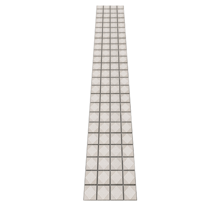 Tapis vinyle cuisine carreaux abstraits minimalistes blancs - TenStickers