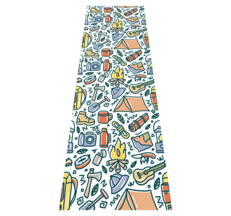 Tapis vinyle chambre montagnes dessinées à la main - TenStickers