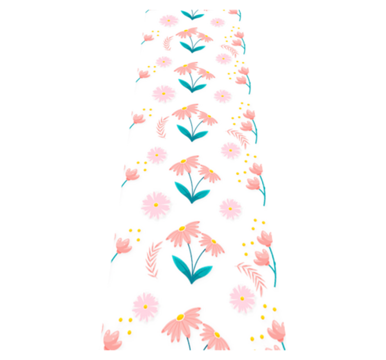 Tapis vinyle chambre fleurs pastel minimalistes et pois - TenStickers
