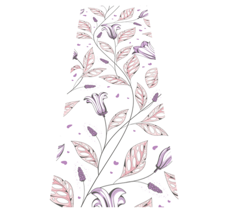 Tapis vinyle chambre motif tulipes violettes élégantes - TenStickers