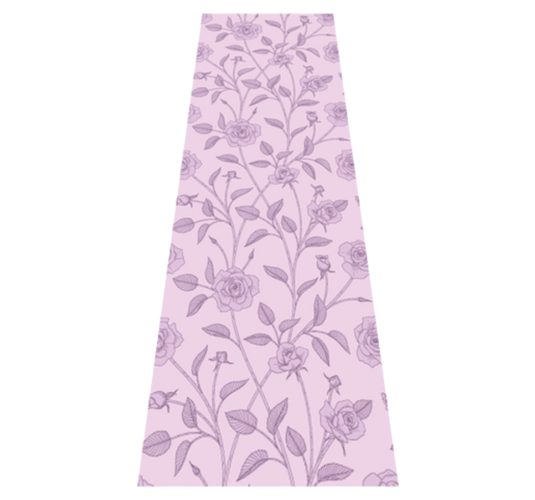 Tapis vinyle chambre roses vintage peinture à l'huile - TenStickers