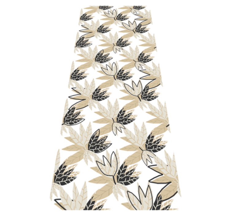 Tapis vinyle chambre feuilles brunes style nordique - TenStickers