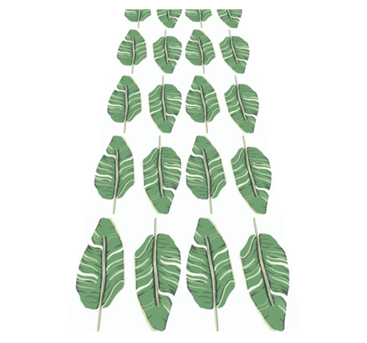 Tapis vinyle chambre motif feuilles vertes nordiques - TenStickers