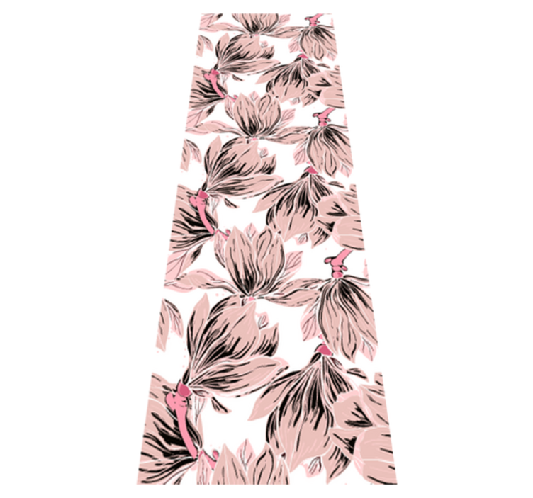 Tapis vinyle chambre gros plan magnolias blancs et roses - TenStickers
