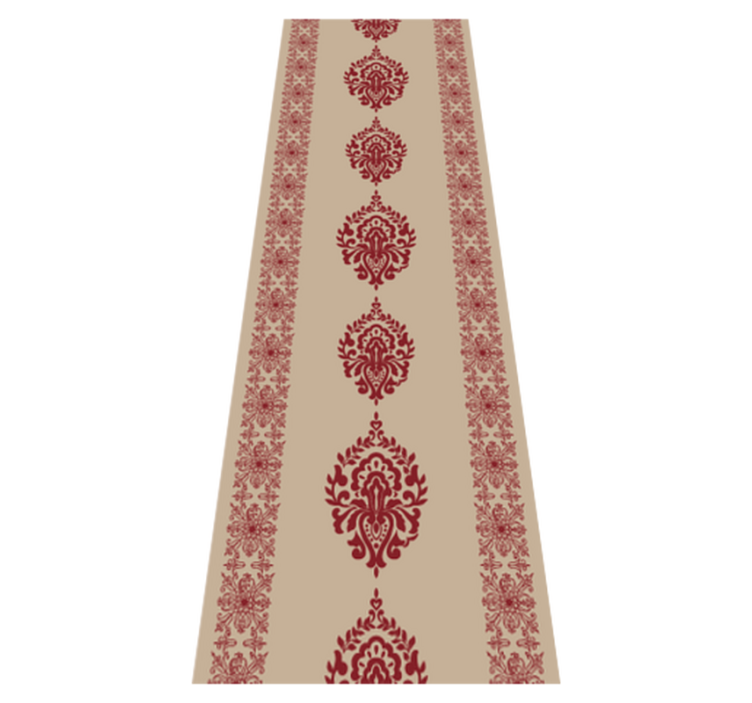 Tapis vinyle chambre motif floral provincial beige - TenStickers