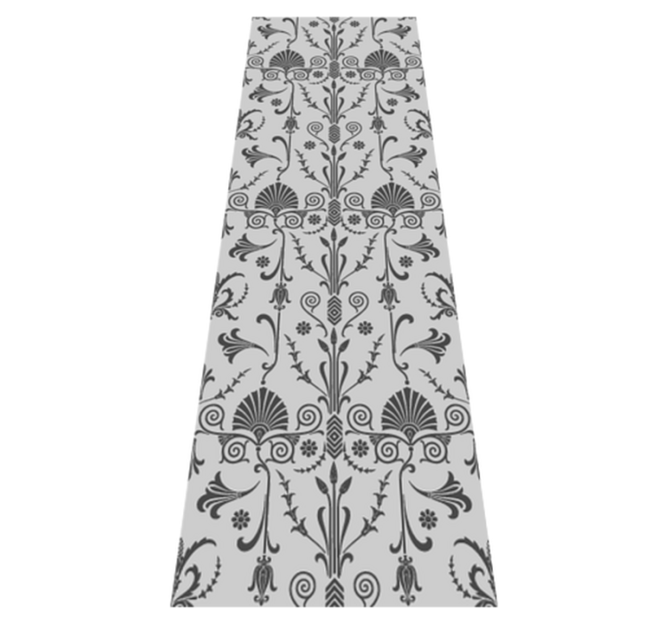 Tapis vinyle chambre motif floral gris provincial - TenStickers