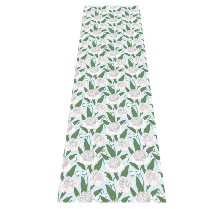 Tapis vinyle chambre motifs fleurs blanches grandmillenial - TenStickers