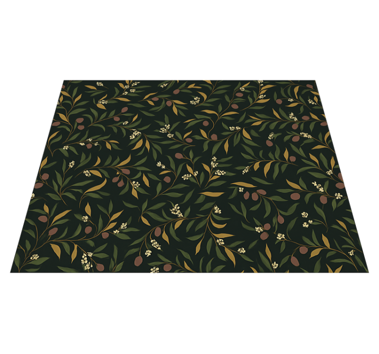 Tapis vinyle chambre design floral simple répétitif - TenStickers