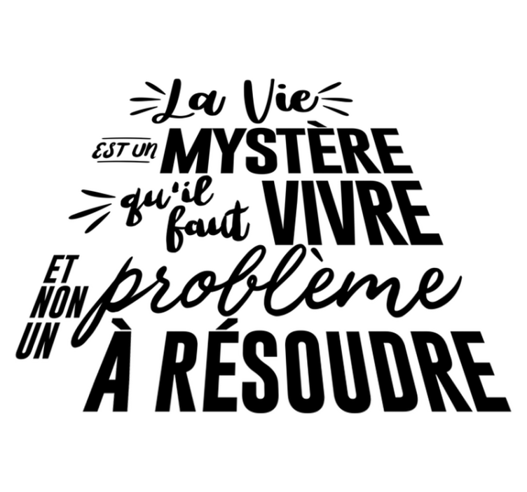 Tapis vinyle chambre la vie est pleine de mystères - TenStickers