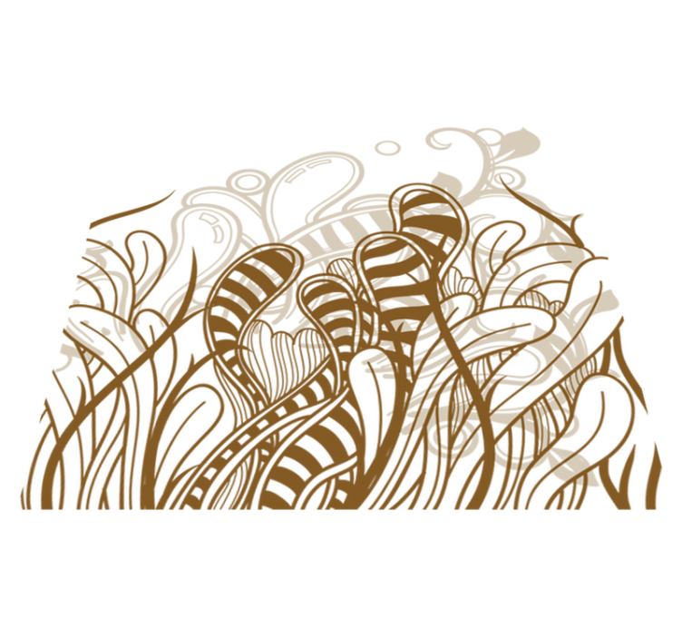 Tapis vinyle chambre plantes abstraites décoratives - TenStickers