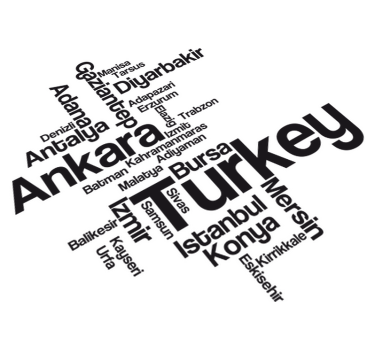 Tapis vinyle chambre texte décoratif turquie - TenStickers