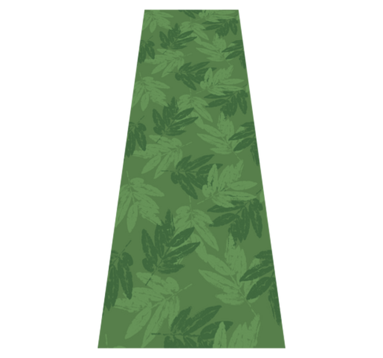 Tapis vinyle bureau motif simple feuilles vertes - TenStickers