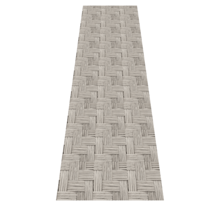 Tapis vinyle bureau effet osier tissé gris - TenStickers