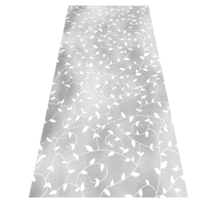 Tapis vinyle bureau branches d'arbre blanches et argentées - TenStickers
