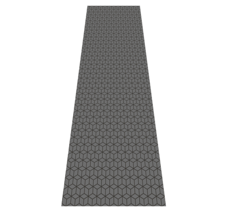 Tapis vinyle bureau cubes gris 3d - TenStickers