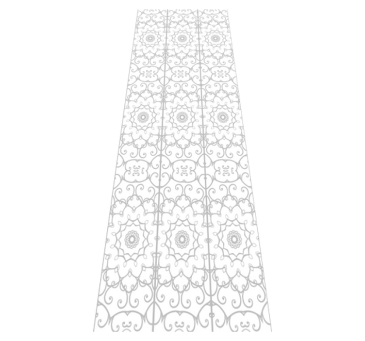 Tapis vinyle bureau motif floral - TenStickers