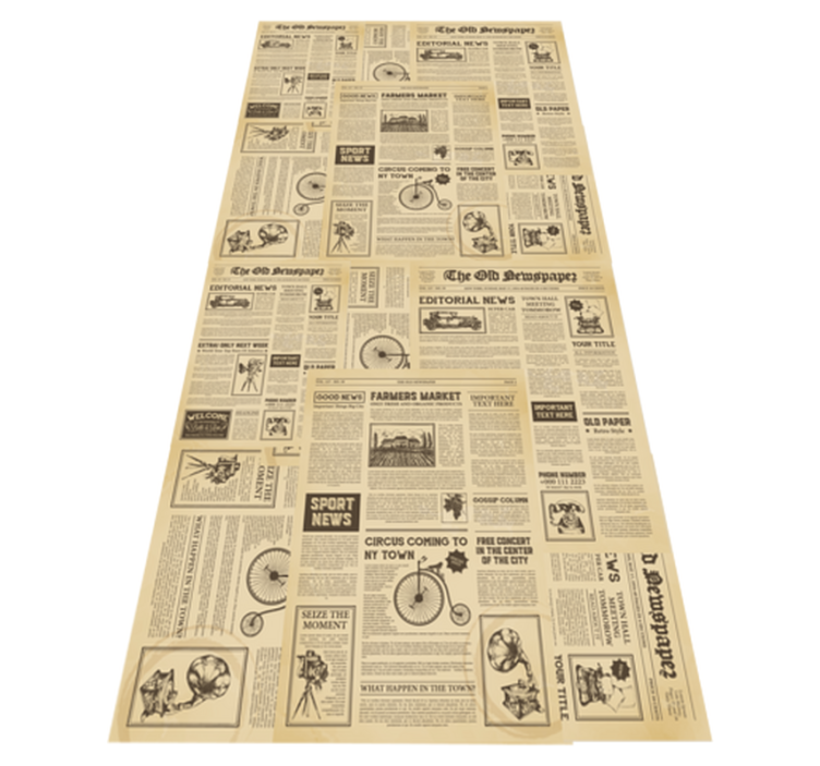 Tapis vinyle bureau journal américain vintage - TenStickers