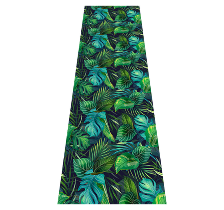 Tapis vinyle bureau motif réaliste feuilles vertes - TenStickers