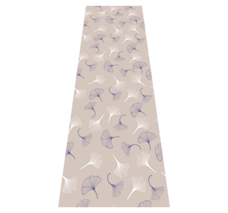 Tapis vinyle bureau feuilles de ginkgo crème - TenStickers