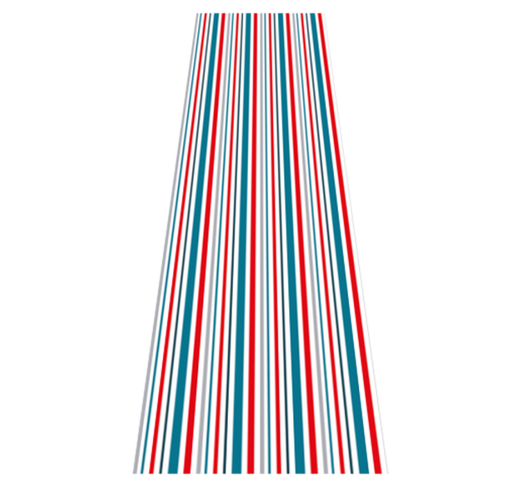 Tapis vinyle chambre design rayé rétro marine - TenStickers
