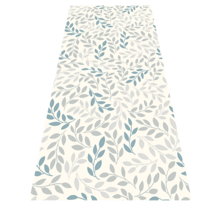 Tapis vinyle chambre ombre bleue sur petites feuilles - TenStickers