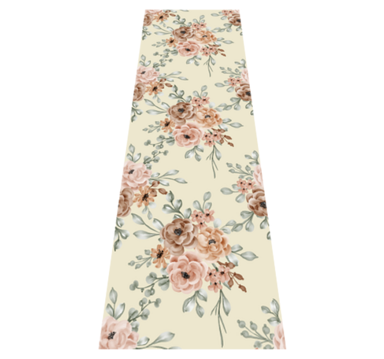 Tapis vinyle chambre peinture à l'huile roses romantiques - TenStickers