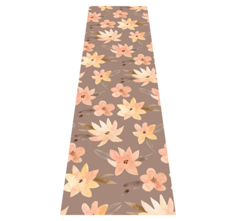 Tapis vinyle chambre fleurs aquarelle pastel - TenStickers