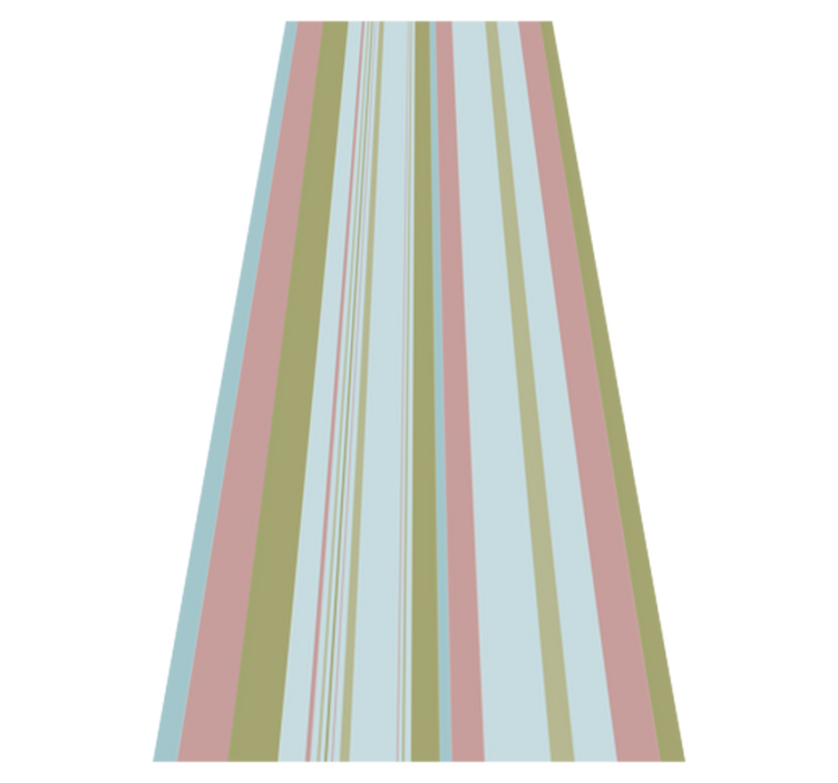 Tapis vinyle chambre rayures bleues et vertes années 80 - TenStickers