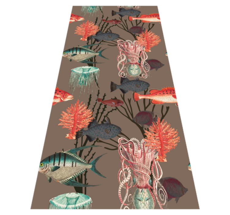Tapis vinyle chambre vie aquatique corallienne - TenStickers