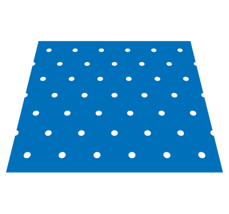 Tapis vinyle chambre à pois réguliers sur fond bleu - TenStickers