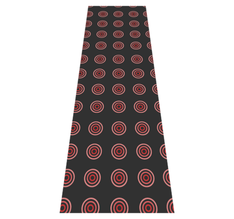 Tapis vinyle chambre motif géométrique rouge rond - TenStickers