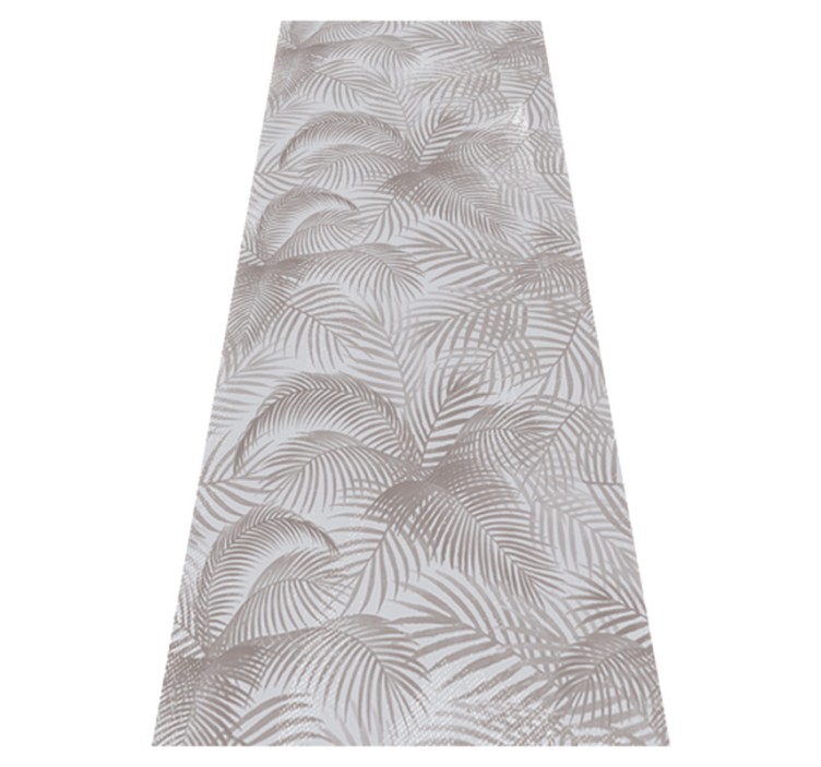 Tapis vinyle chambre botanique élégant gris années 80 - TenStickers