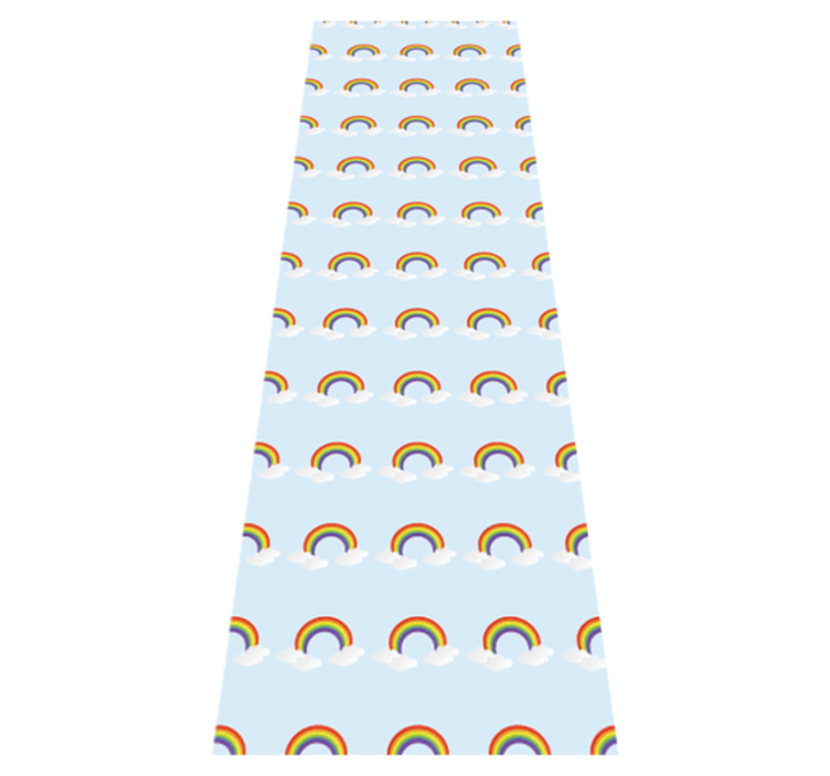 Tapis vinyle chambre arc-en-ciel coloré et nuages - TenStickers