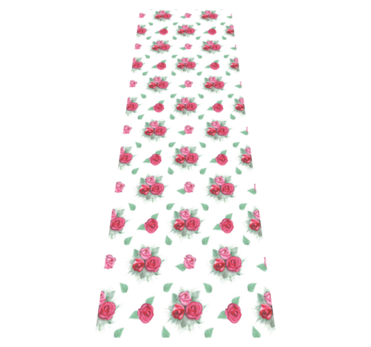 Tapis vinyle chambre motif roses roses et rouges - TenStickers