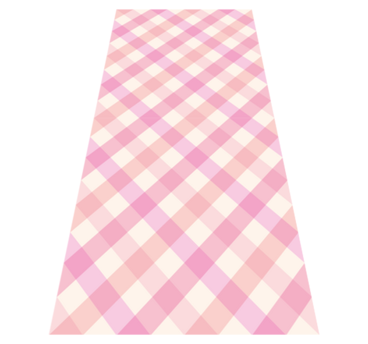 Tapis vinyle chambre motif carreaux roses - TenStickers