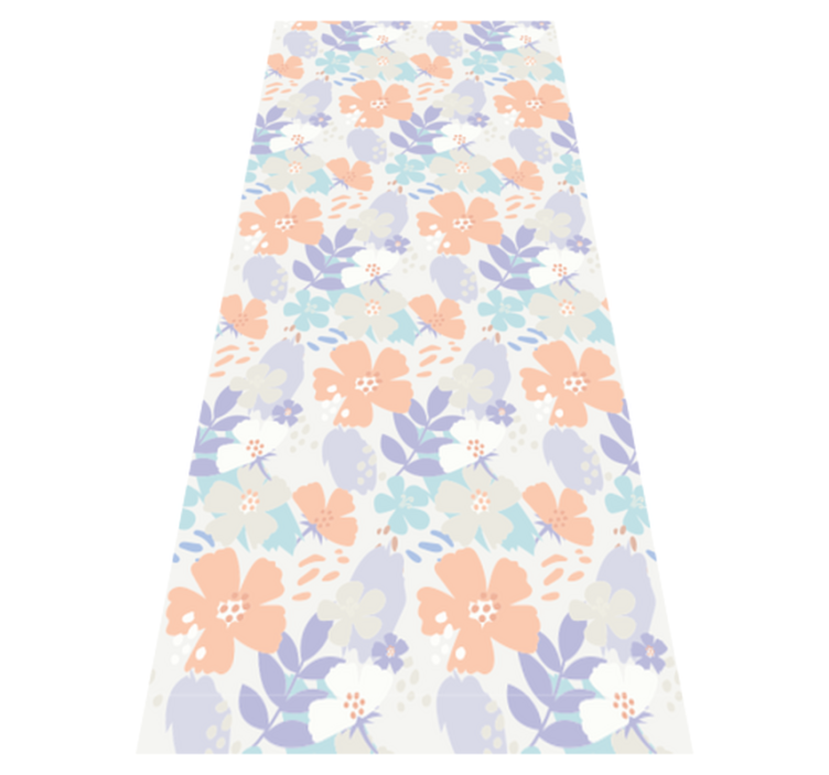 Tapis vinyle chambre fleurs originales style nordique - TenStickers