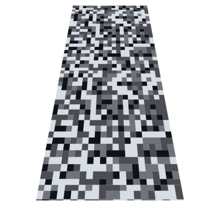 Tapis vinyle chambre carrés gris style nordique - TenStickers
