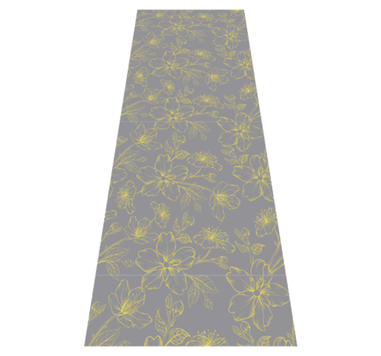 Tapis vinyle chambre pantone floral élégant - TenStickers